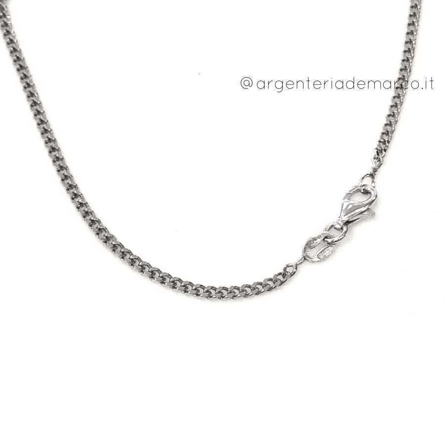 Collana Maglia Grumetta Aka Gioielli | Argento Sterling 925 Rodiato | Lunghezze 40-70 Cm - Foto 2