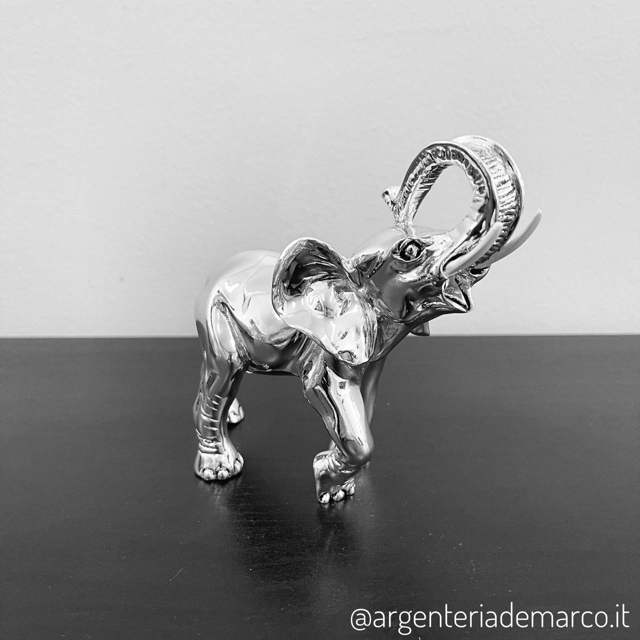 Elefante Portafortuna in Argento GVN554 , resina e argento