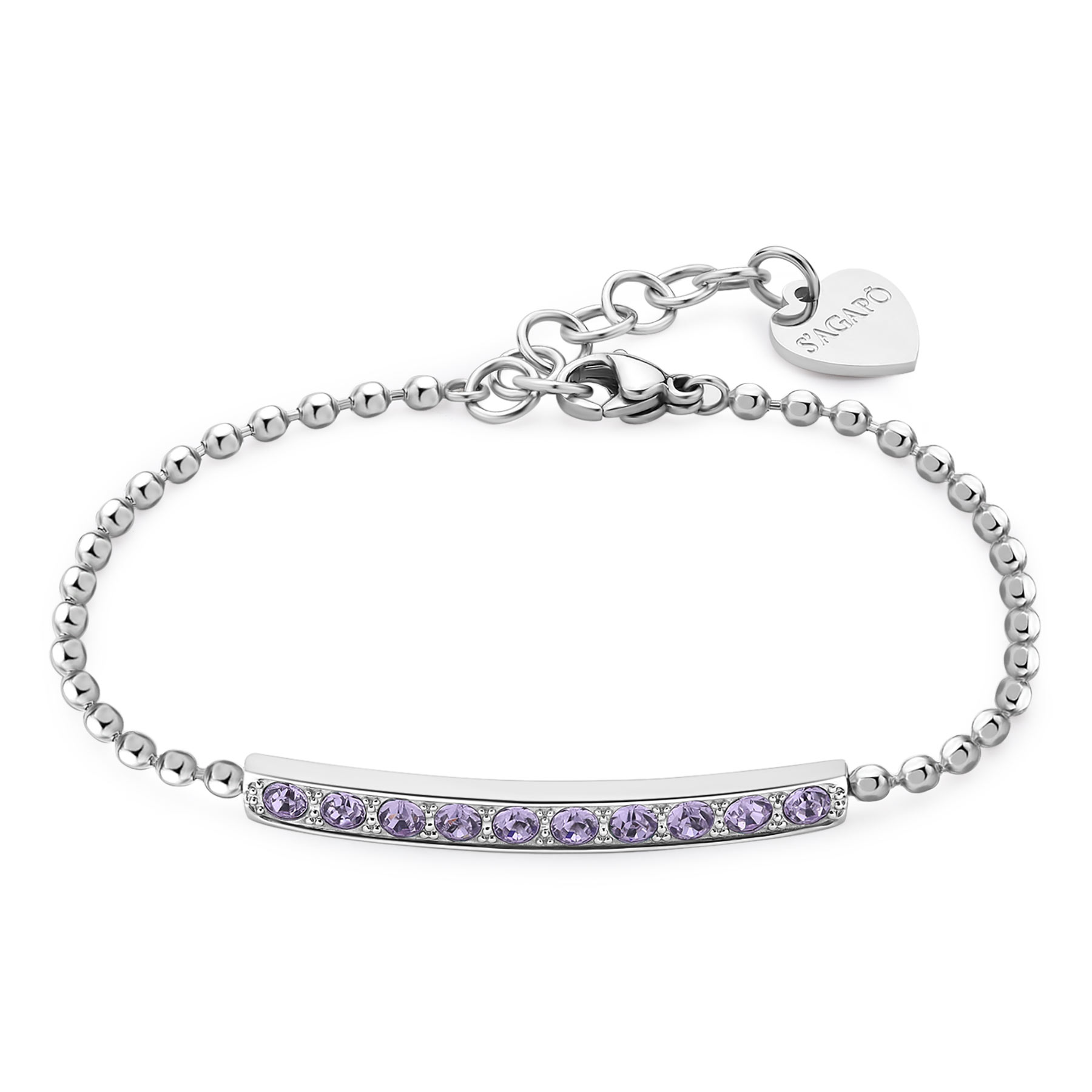 Bracciale S'AGAPO' HAPPY Acciaio 316L SHAC55 Silver 8053851521752