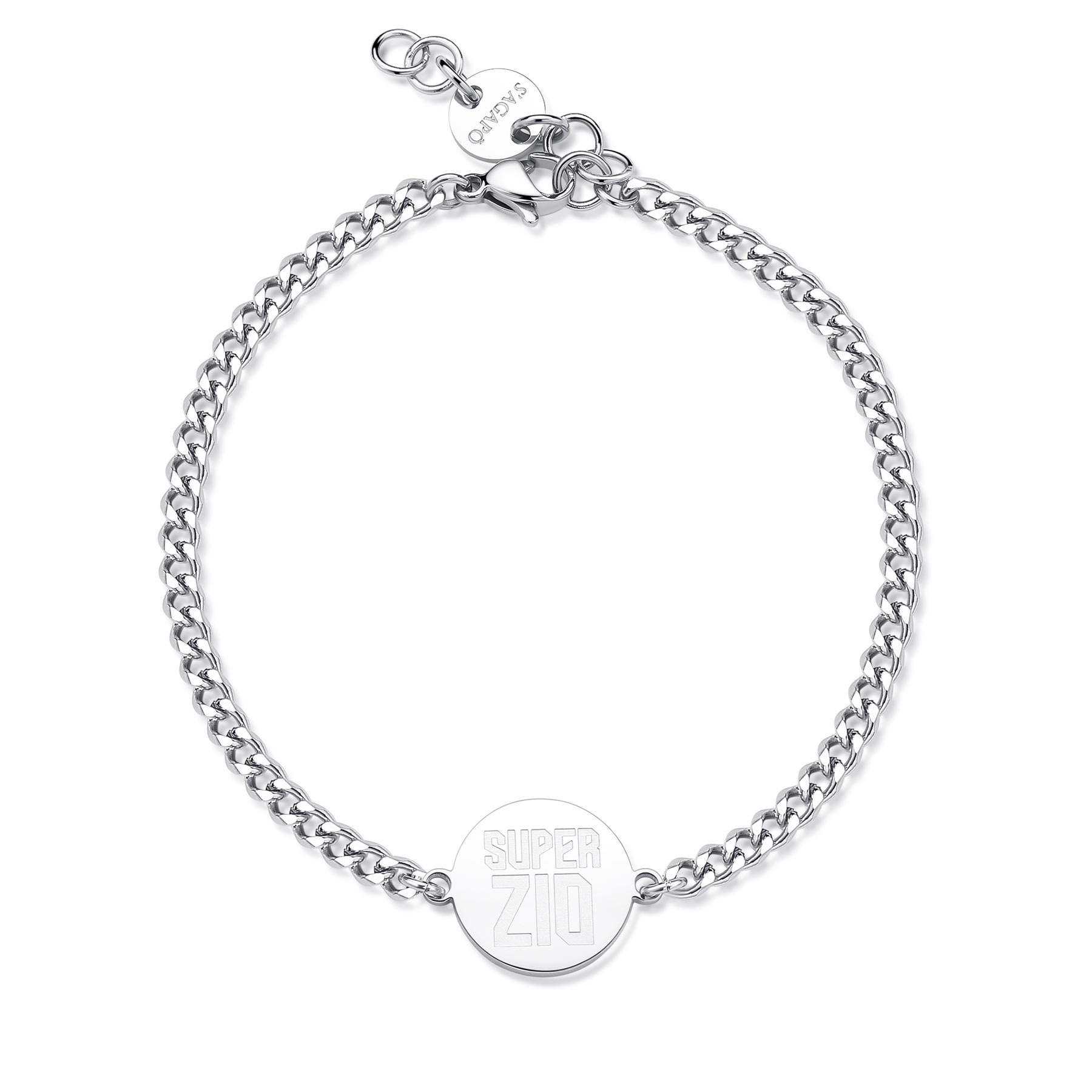 Orphelia ASG-049 Bracciale Unisex In Acciaio Inossidabile E Gomma – Lunghezza 21 Cm, Larghezza 1,2 Cm
